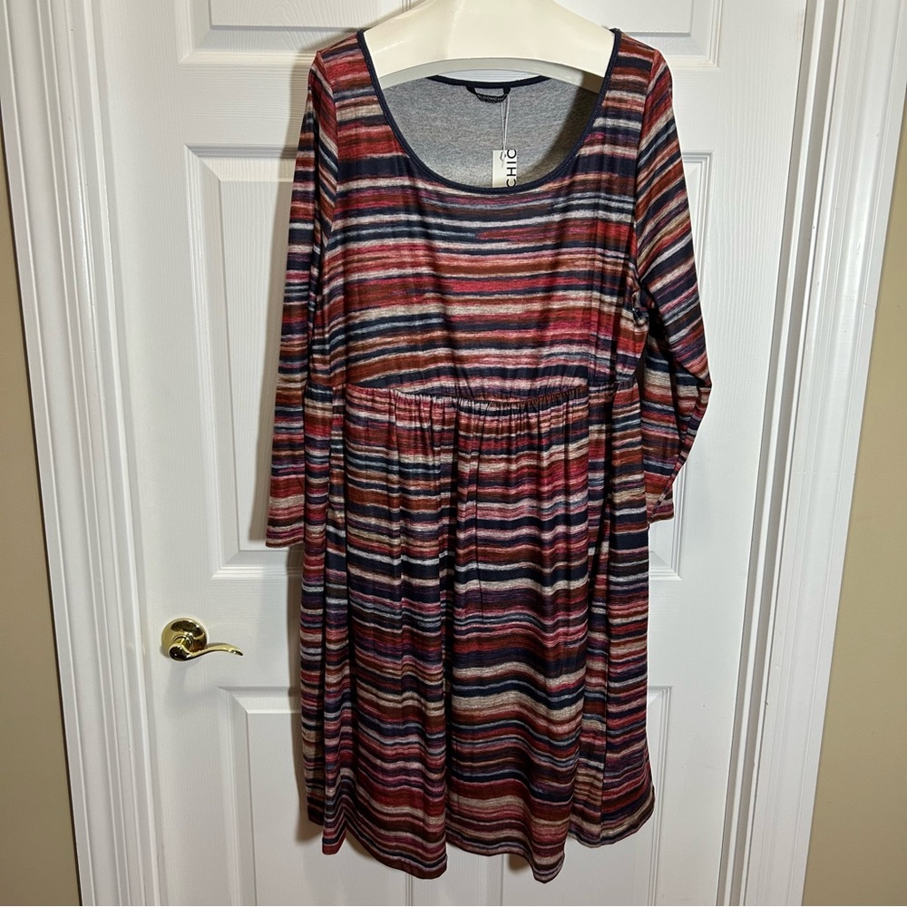 BloomChic Multicolored Striped Long Sleeve Dress